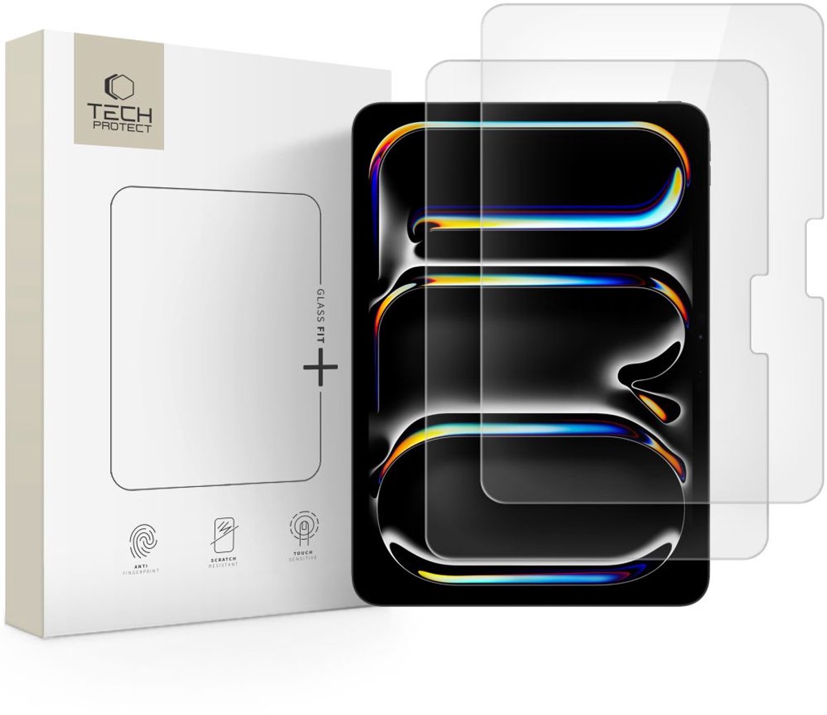 Tech-Protect Gehard Glas Fit+ Voor Ipad Pro 11 5 6 2024 2025 2-Pack