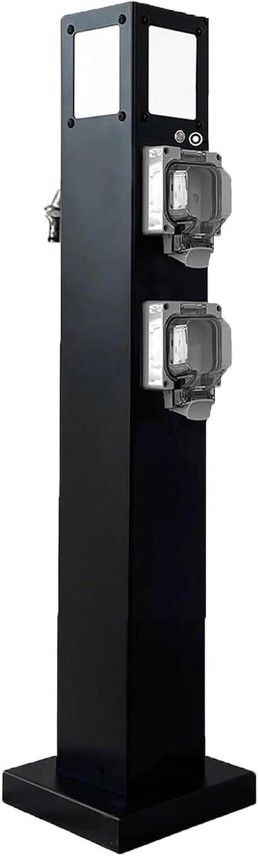 Buitenwaterzuil met Kraan, Verlichting en Stopcontacten, Vorstbestendige Water- en Stroompaal(80cm/31in)