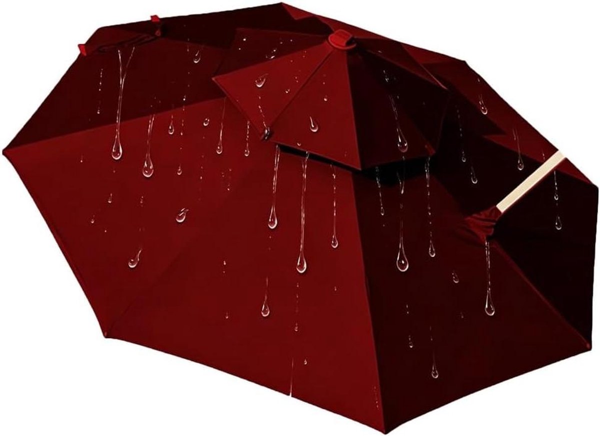 Parasol Vervangdoek - Kap Buitenstof - Buitenruimte Verfraaien - Dubbellaags Waterafstotend - 3.0m of 3.5m - Rood