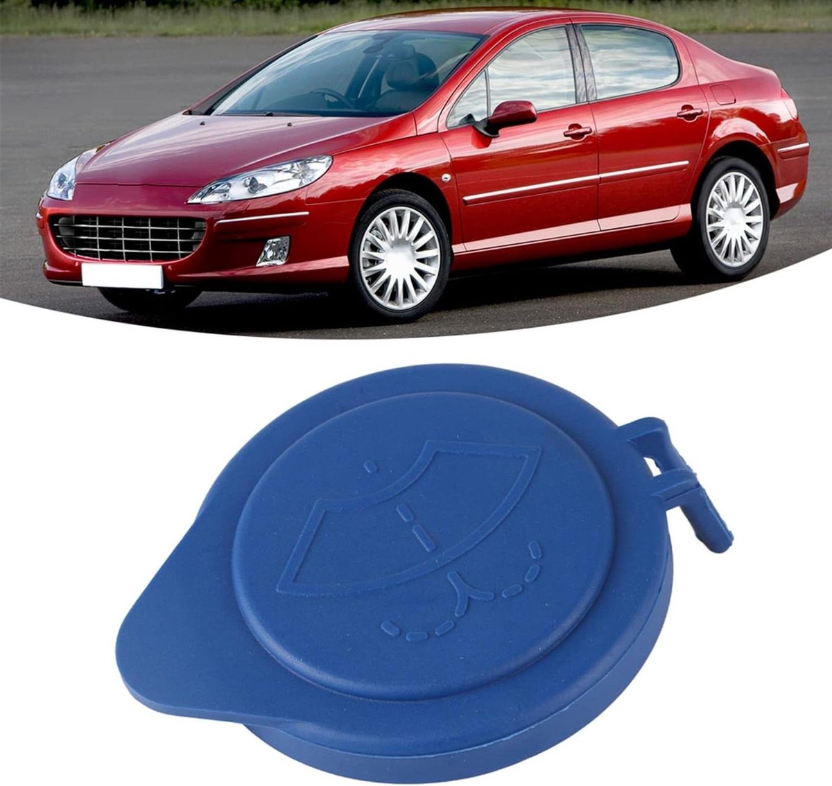 Ruitensproeierdeksel - Vervangend dopje - Auto Onderhoud - Lekvrije Afdichting - 10x7x1 cm - Blauw