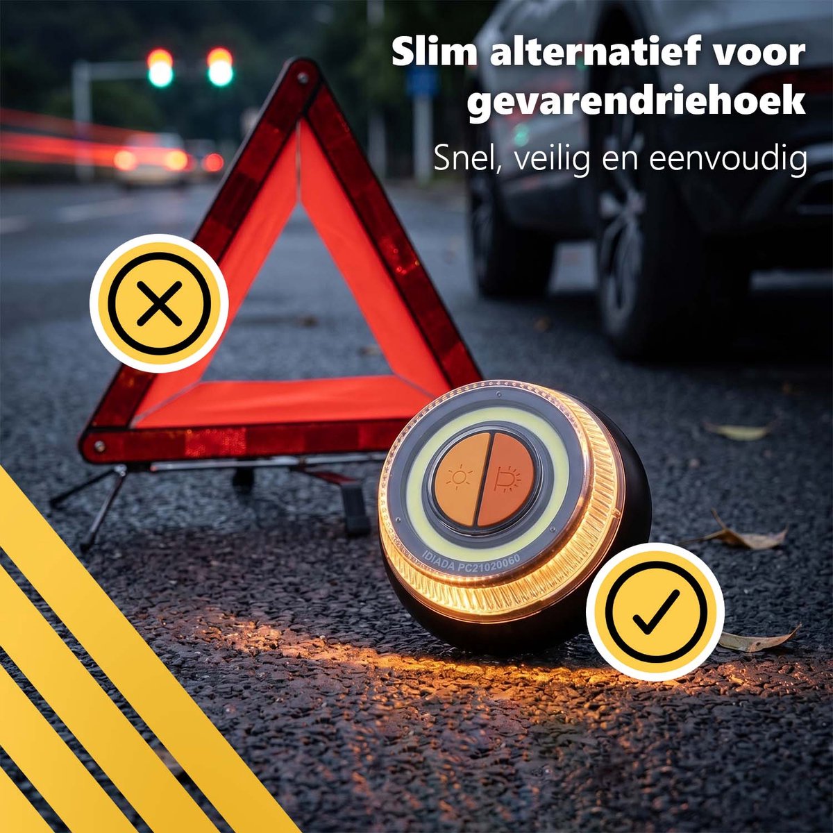 PROKING V16 alarmlicht Spanje – Magnetisch LED zwaailicht – Verplicht vanaf 2026 – Gevarendriehoek vervanger – Noodlamp auto – foto 4