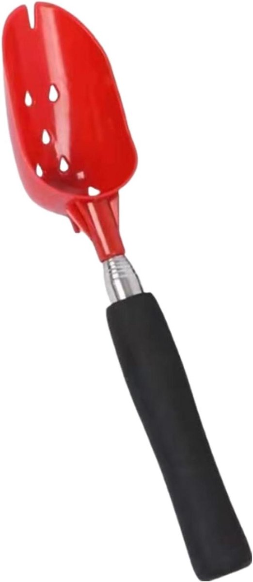 Visaas Werpstok - Werplepel Visgerei - Vissen Aas Gooien - Telescopische Handgreep - 80.5 cm - Zilver