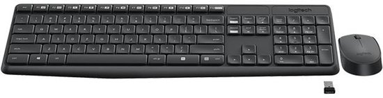 Logitech MK235 clavier Souris incluse USB QWERTY US International Gris