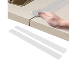 Werkblad Verbinders - Keuken Strip - Voegen Dichten - Op Maat Te Snijden - 2 Stuks 53 Cm - Transparant