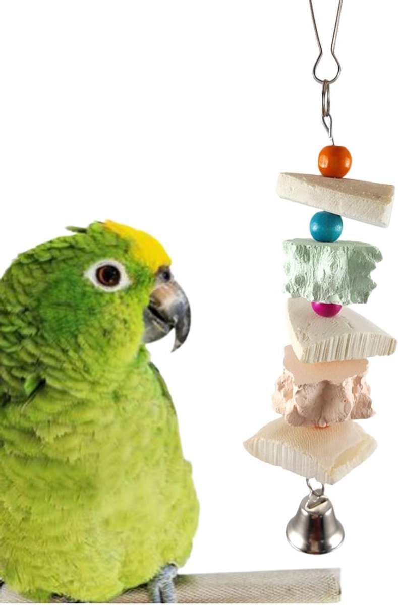 Vogels Cuttlebone, natuurlijk calciumrijk kauwspeelgoed en snavelmolen, huisdierkooilevering voor kippen, conures, vogels in binnen, buiten, terras, 1,18 x 144,8 cm, meerkleurig