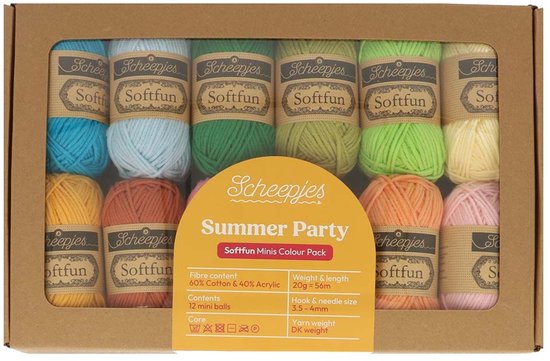 Scheepjes Softfun colour pack 12x20g Summer Party