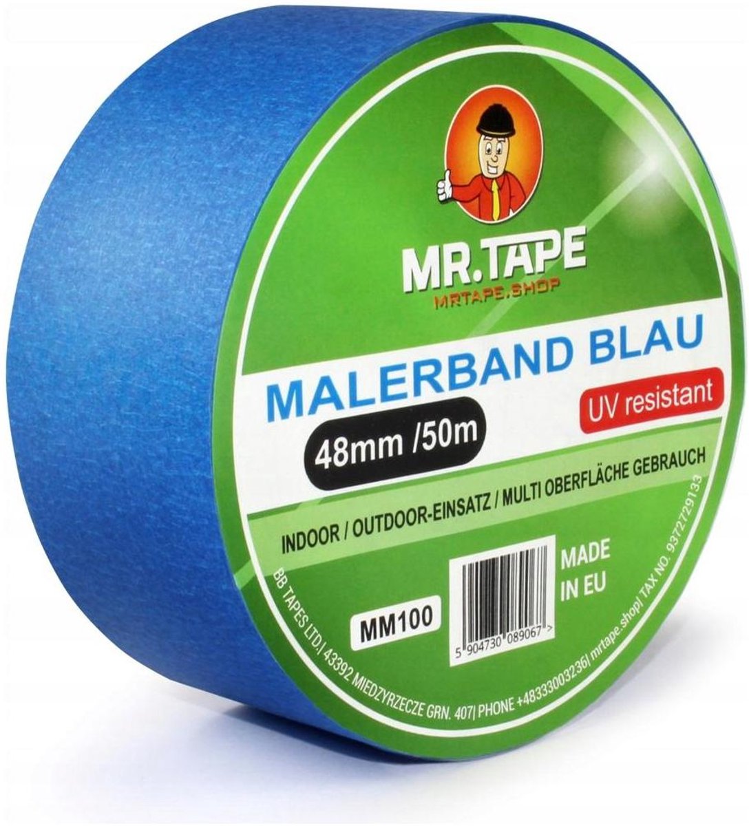 Zonder Merk - Blauwe Schilderstape - 48mm x 50m - UV-bestendig
