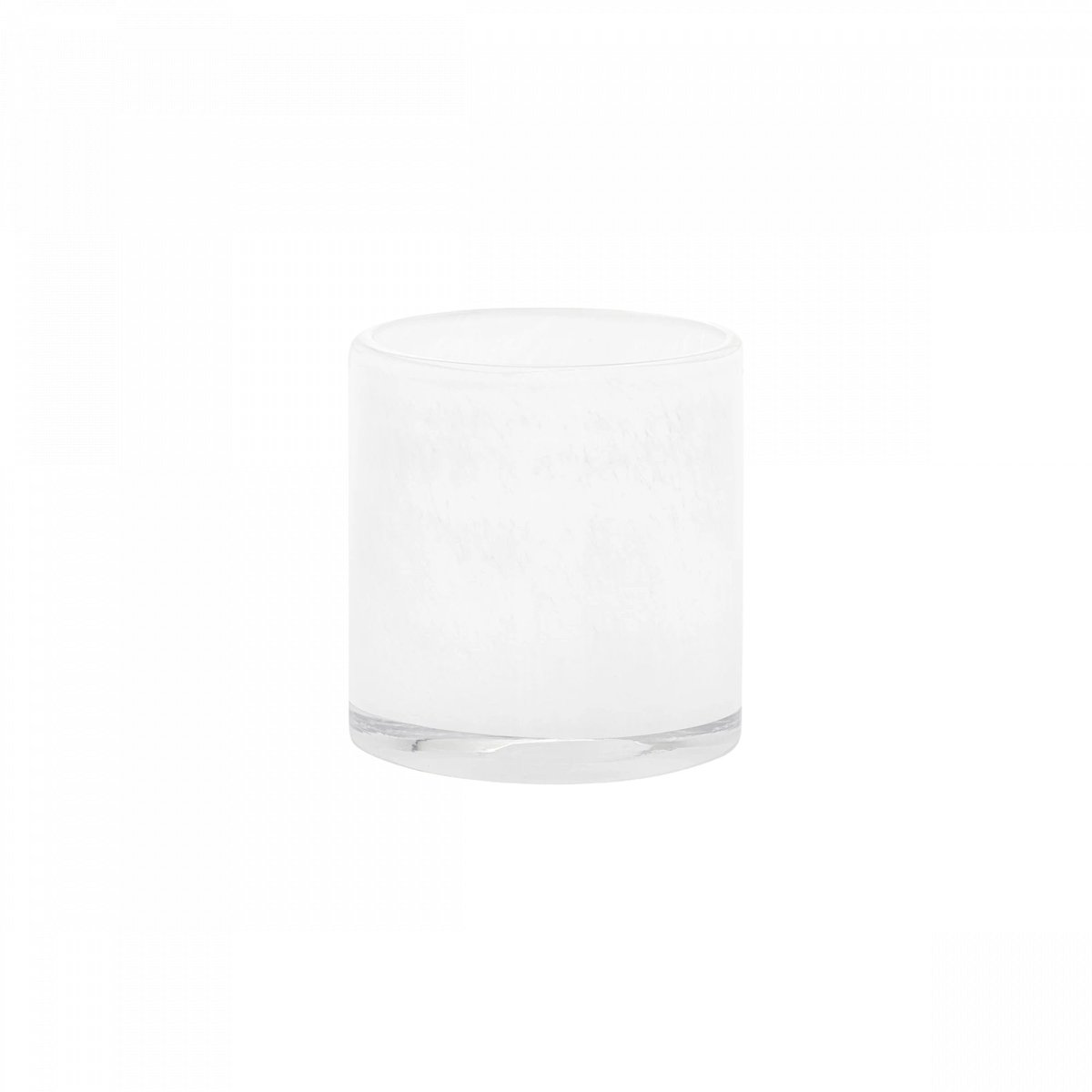 Saga Windlicht White Small | Wit | Glas