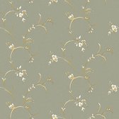 Duro Vliesbehang 523-03 - Gammalsvenska klassiker - Botanisch Groen - 53cm x 10.05m
