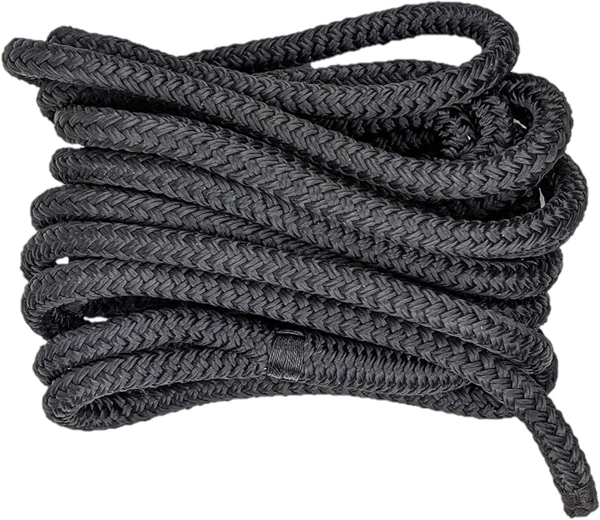 Dubbel Gevlochten Nylon Lijn - Meertouw Boot - Boot Aanleggen - ExoTough Technologie - 1/2" x 25ft - Zwart