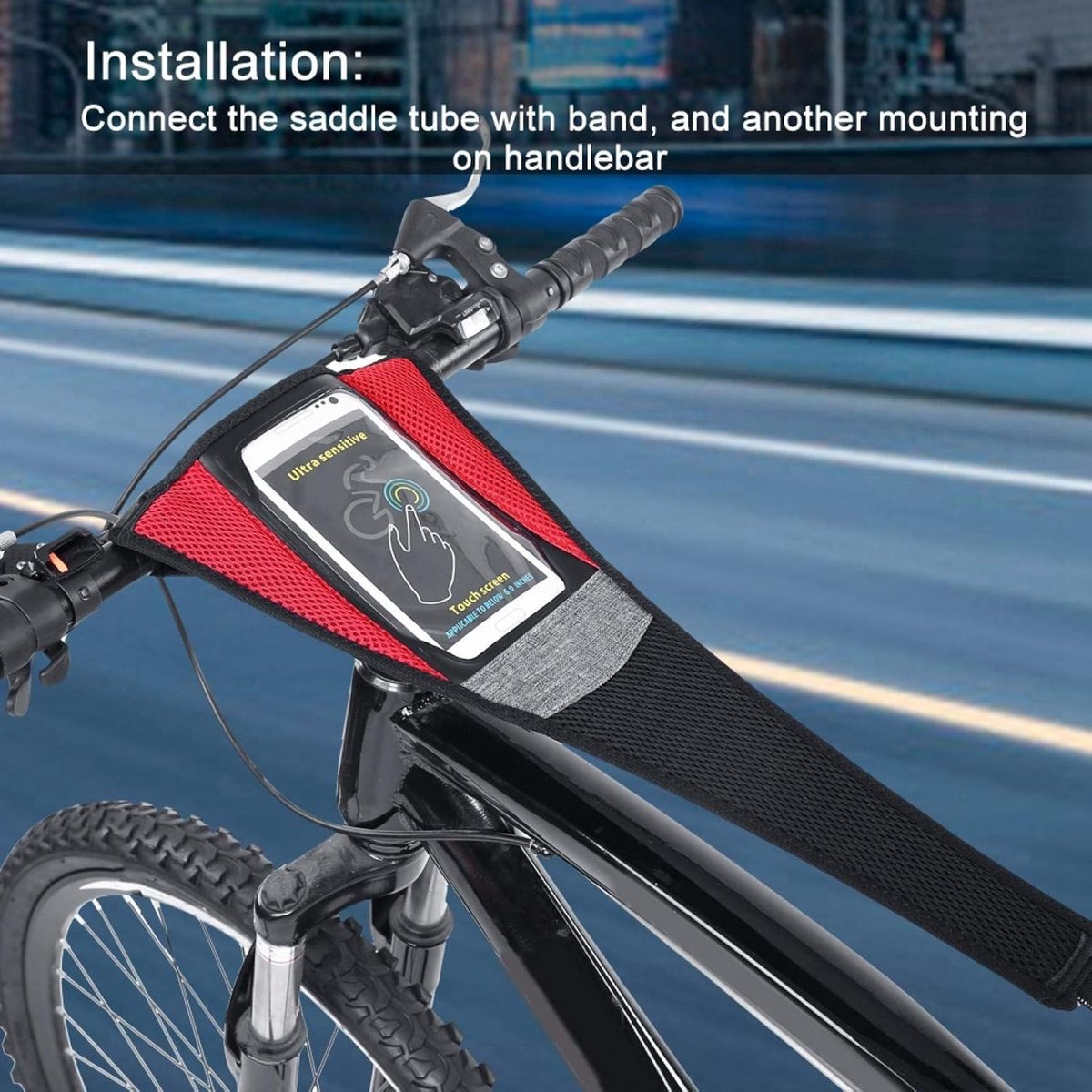 Fiets Zweetband - Fietstrainer Zweetnet - Fiets Schoon Houden - Dubbellaags Materiaal - 20 x 15 x 3 cm - Zwart