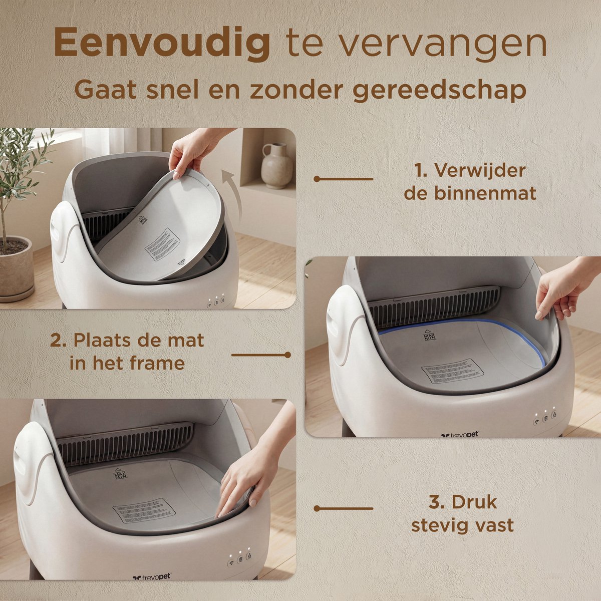 TrevoPet Kattenbakmat - Waterdicht & Krasbestendig thumbnail 6