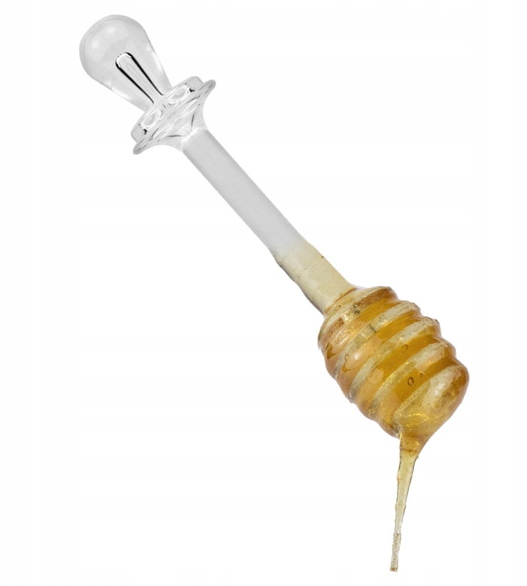Merkloos - Honinglepel - 13,6cm - Transparant - Kunststof