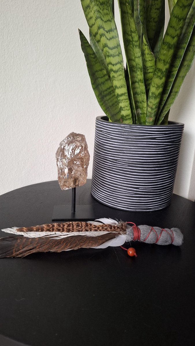 Healing Magic 777 - Edelstenen - Rookkwarts op standaard - sterk aardende edelsteen