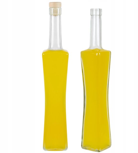 Bimberek MAGNUM QUADRA - Glazen Fles - 500 ml - Vierkante Vorm - Inclusief Kurk — afbeelding 2