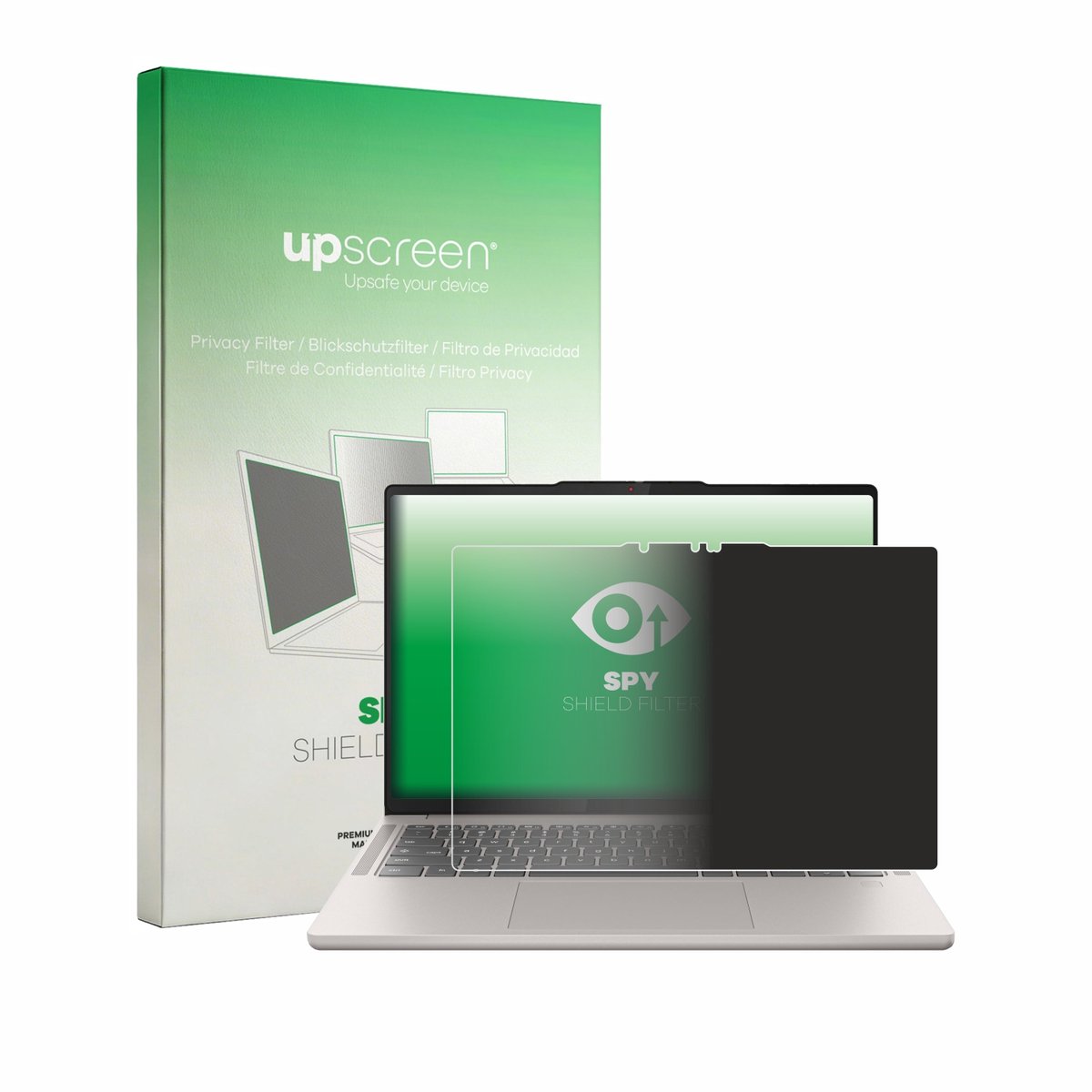 upscreen - privacyscherm voor Lenovo Chromebook Plus Gen 10 14" - privacy filter screenfilter Blauwlichtfilter