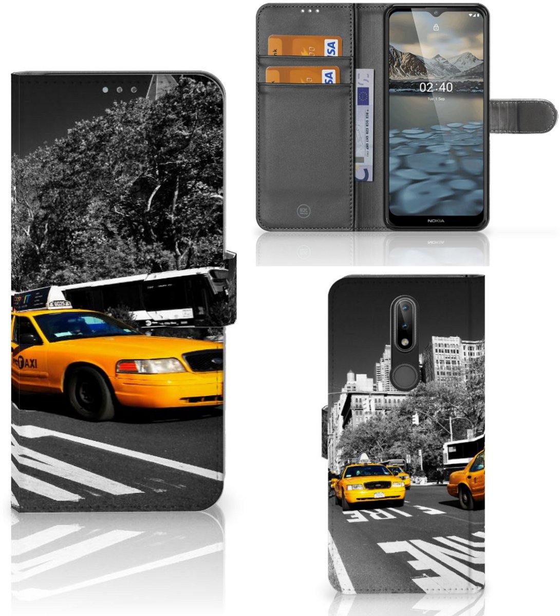 Nokia 2.4 Flip Cover New York Taxi