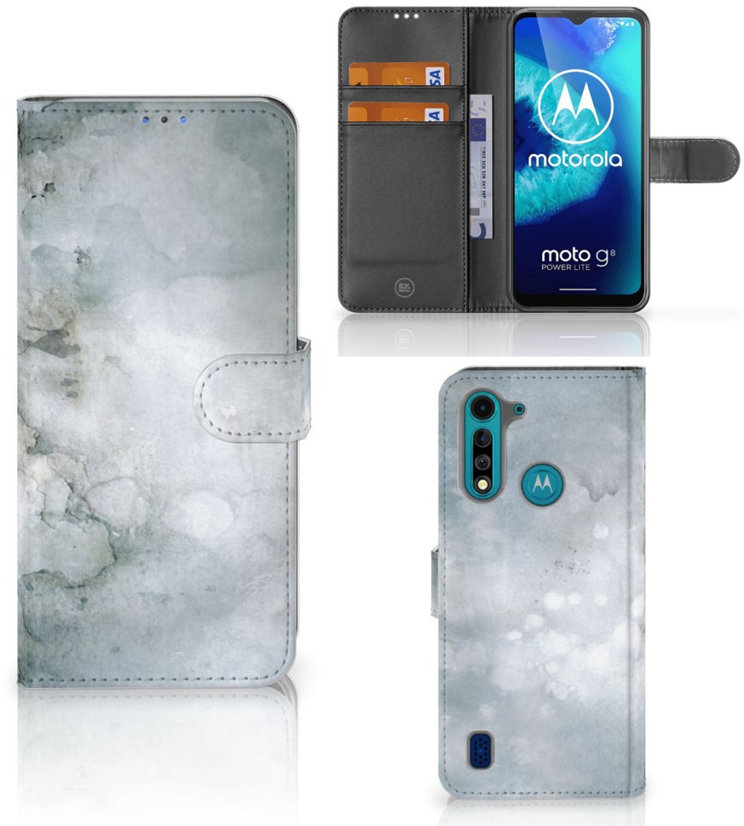 Hoesje Motorola G8 Power Lite Painting Grey