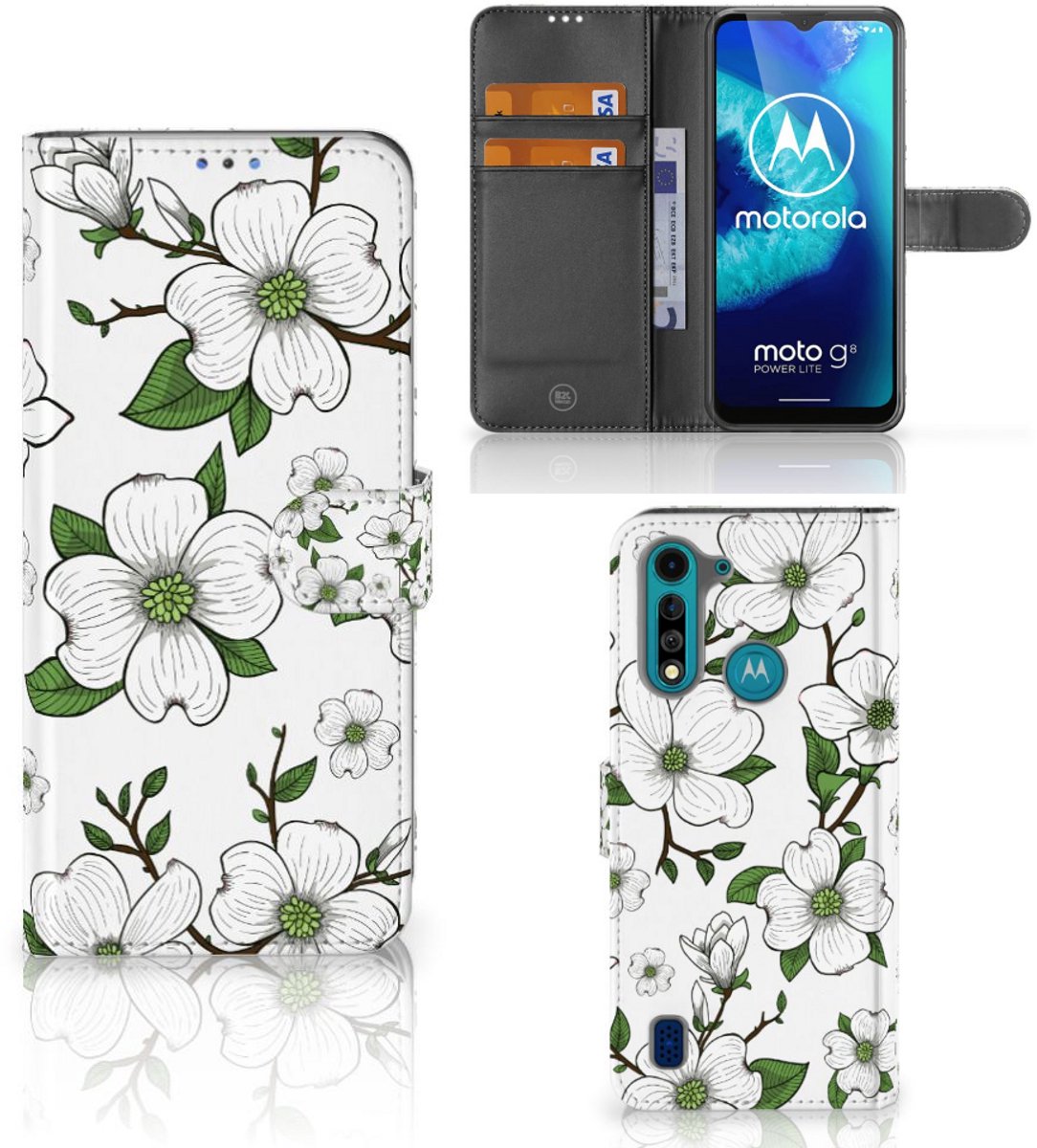 Motorola G8 Power Lite Hoesje Dogwood Flowers