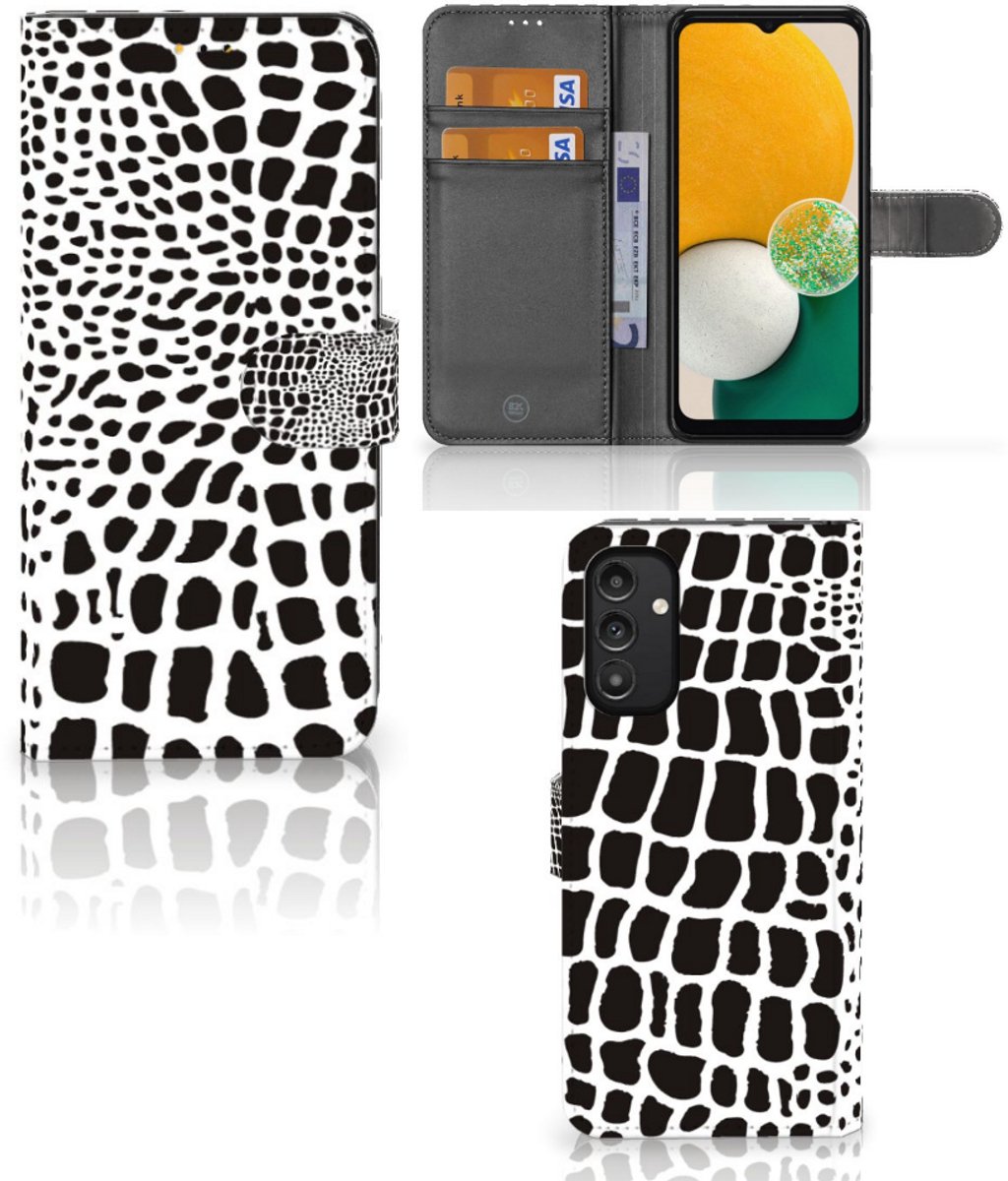 Samsung Galaxy A14 5G Telefoonhoesje met Pasjes Slangenprint