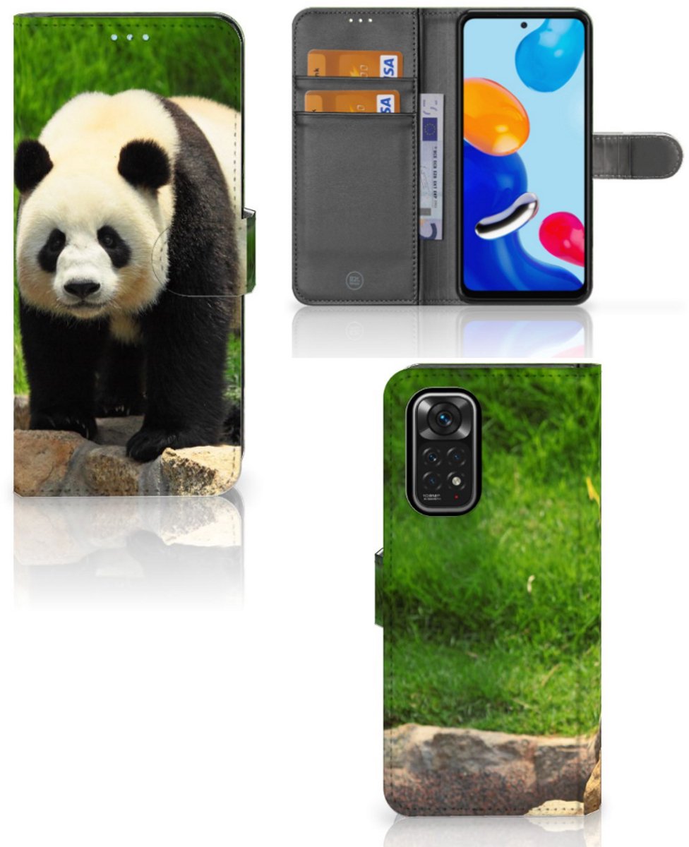 Xiaomi Redmi Note 11/11S Telefoonhoesje met Pasjes Panda
