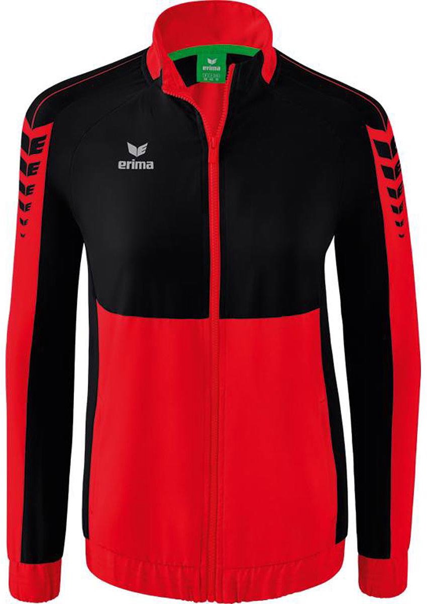 Erima Six Wings Presentatiejack Dames - Rood / Zwart | Maat: 40