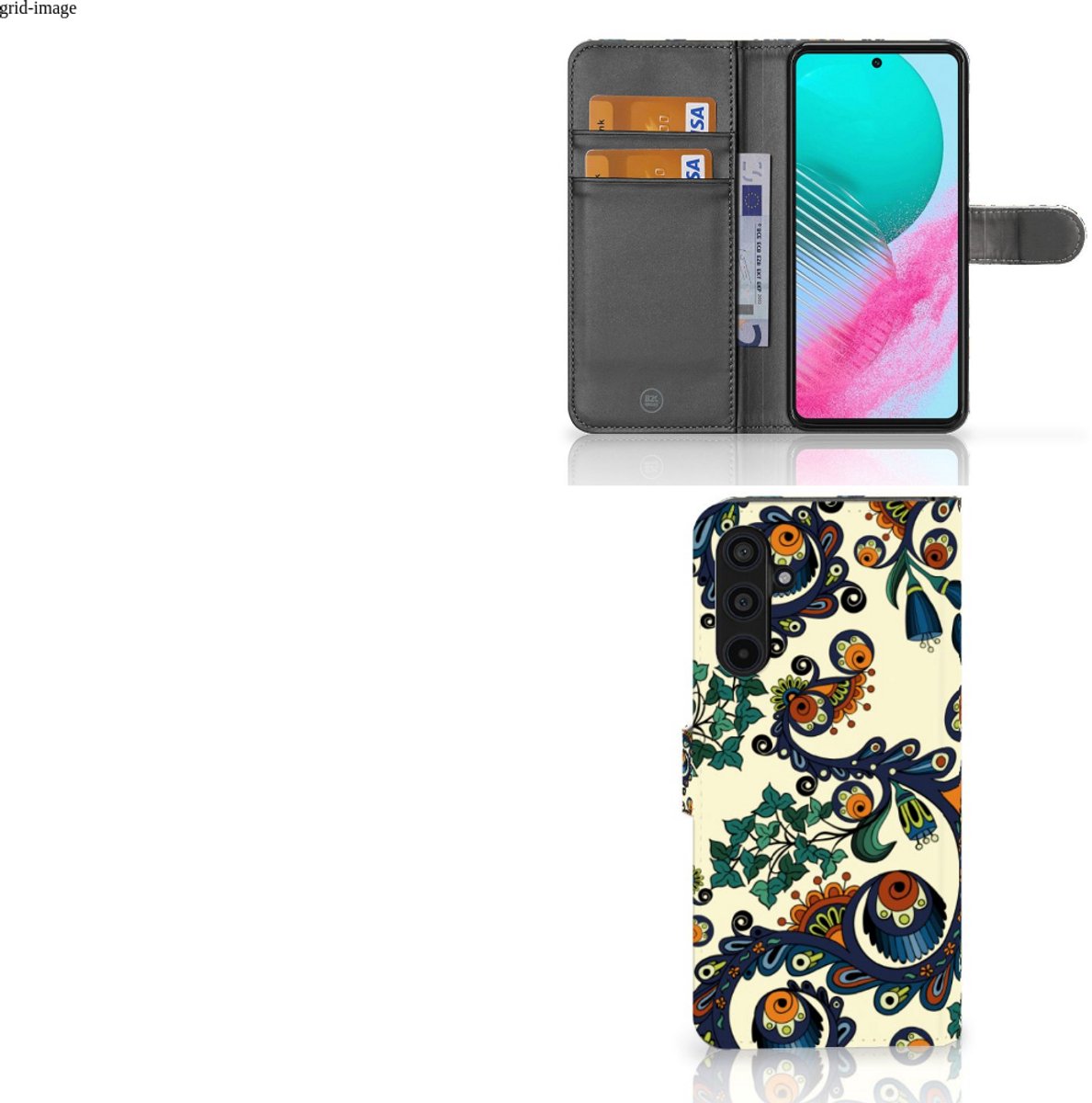 Wallet Case Samsung Galaxy M54 Barok Flower
