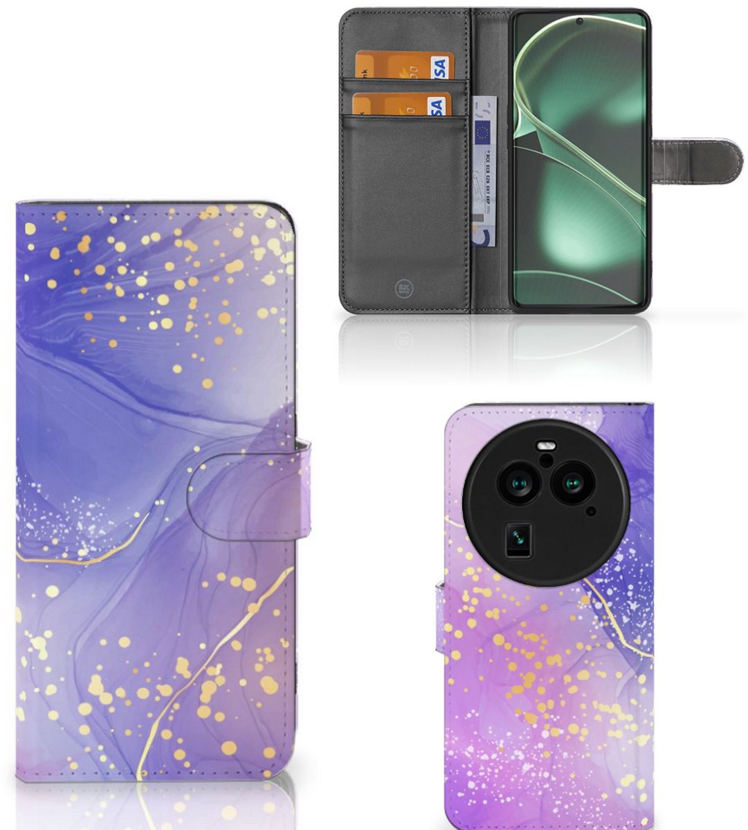 Hoesje voor OPPO Find X6 Pro Watercolor Paars