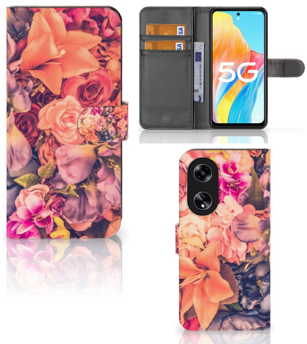 OPPO Reno8 T 5G Hoesje Bosje Bloemen