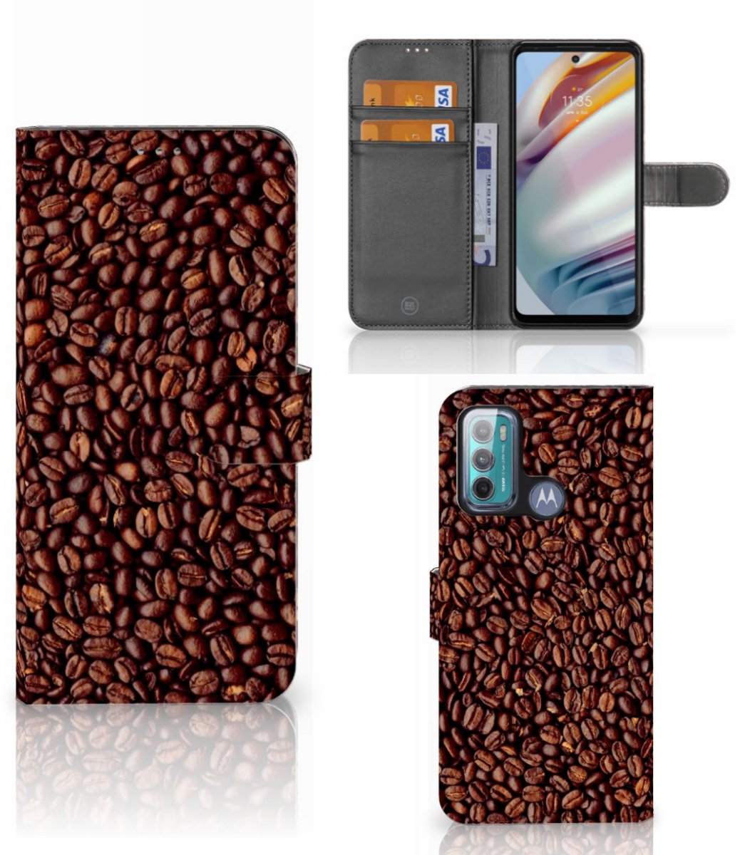 Motorola Moto G60 Book Cover Koffiebonen