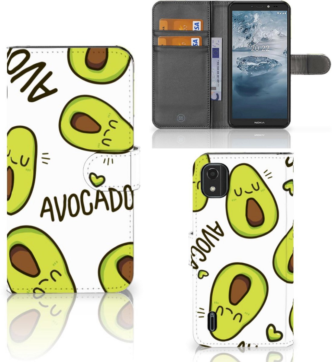 Nokia C2 2nd Edition Leuk Hoesje Avocado Singing