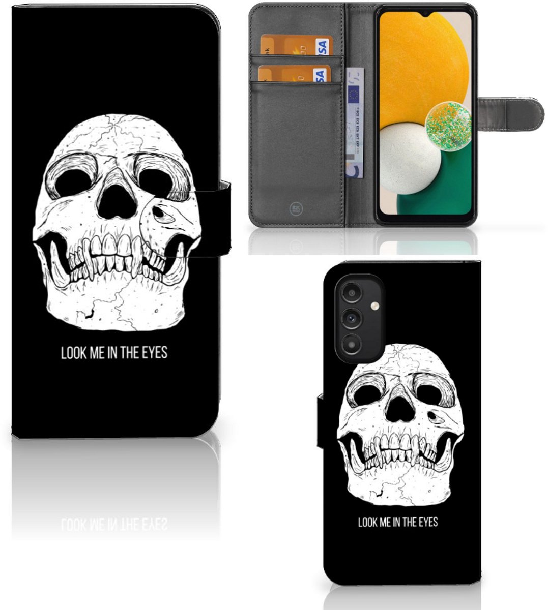 Telefoonhoesje met Naam Samsung Galaxy A14 4G Skull Eyes