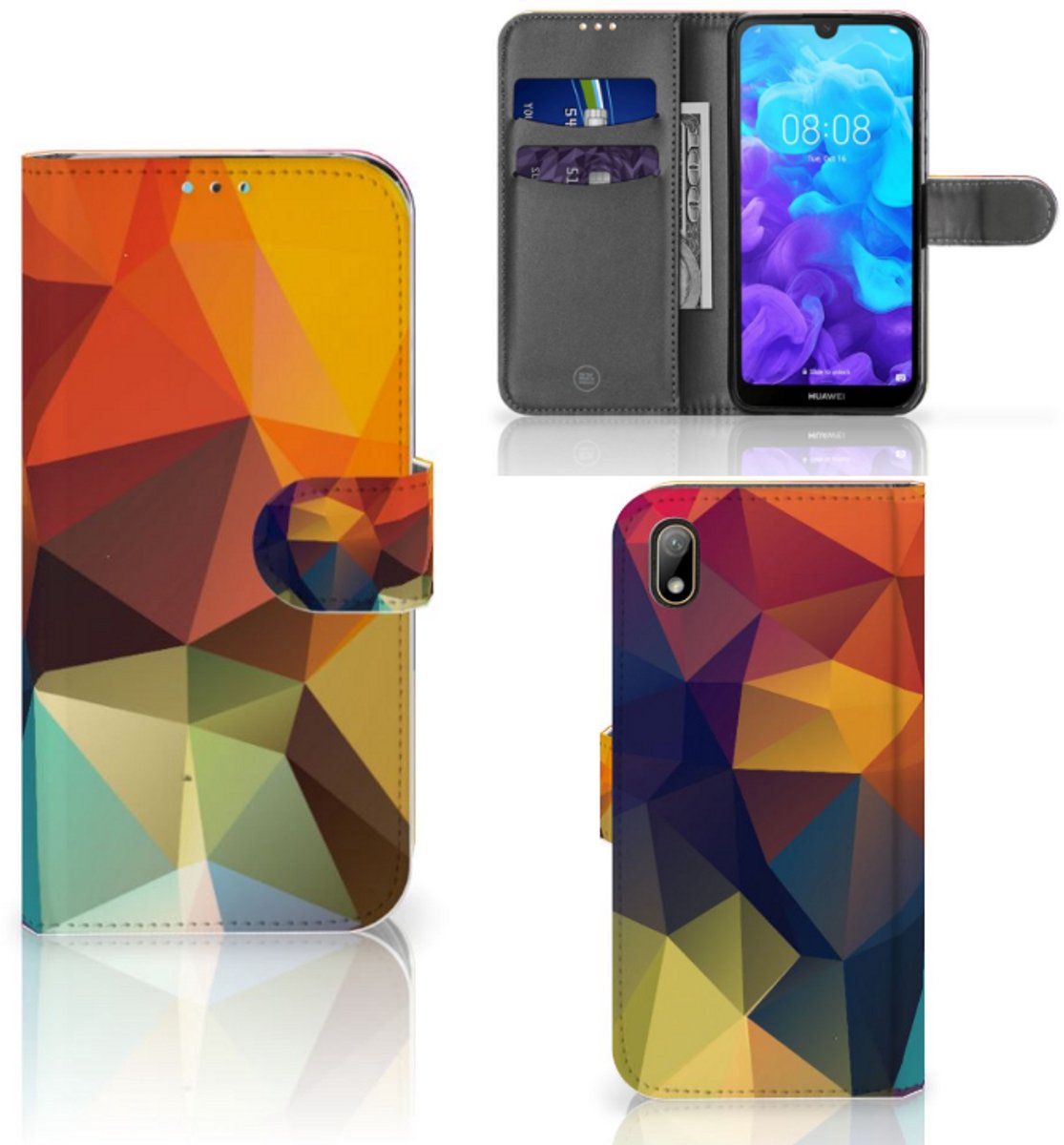 Huawei Y5 (2019) Book Case Polygon Color
