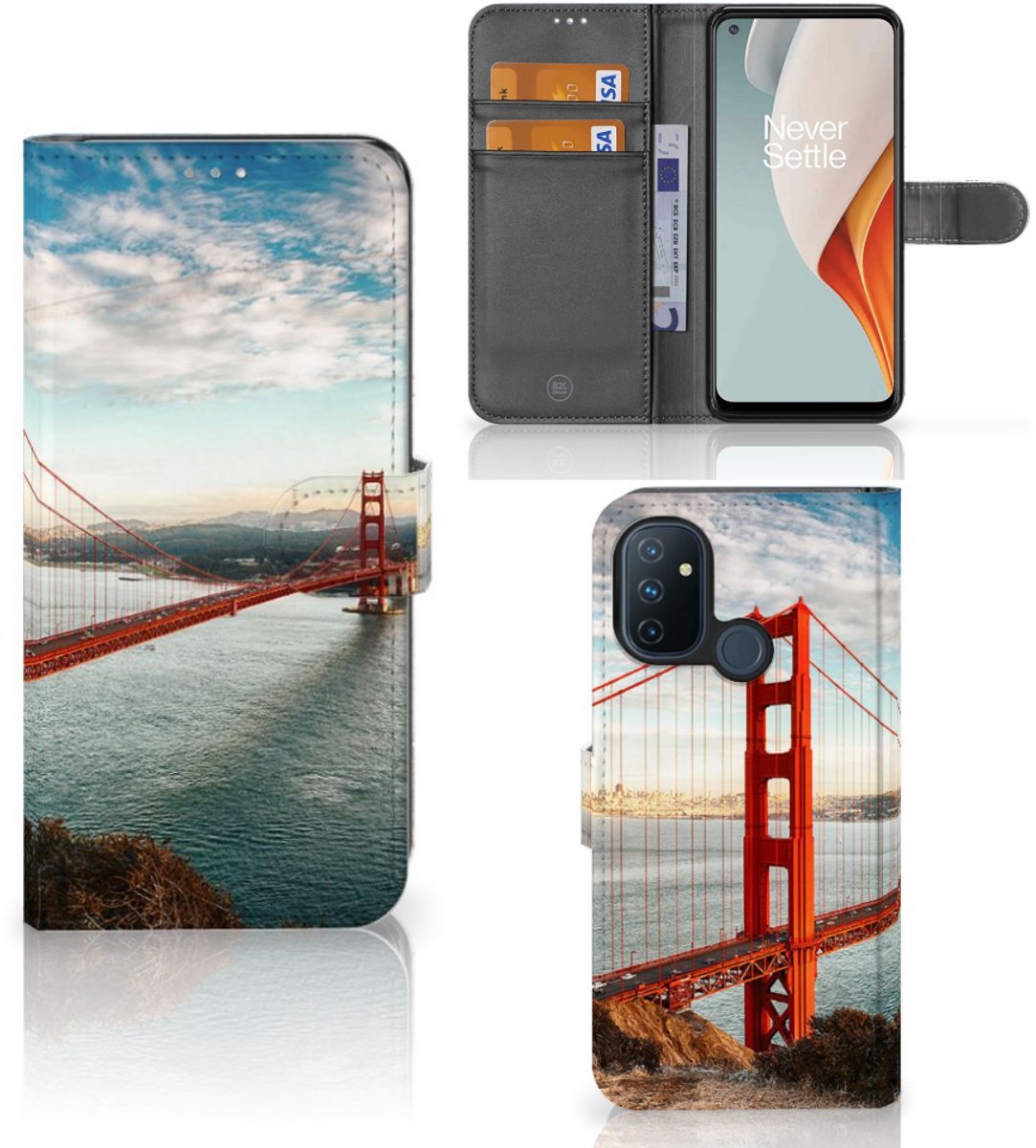 Book Case voor OnePlus Nord N100 Flip Cover Golden Gate Bridge