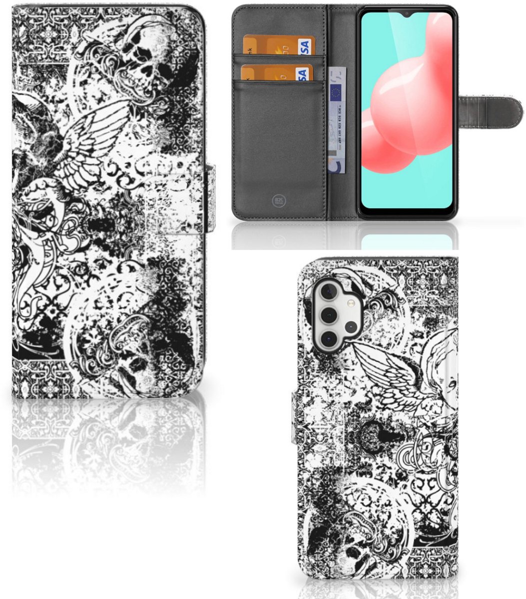 Telefoonhoesje met Naam Samsung Galaxy A32 5G Skulls Angel