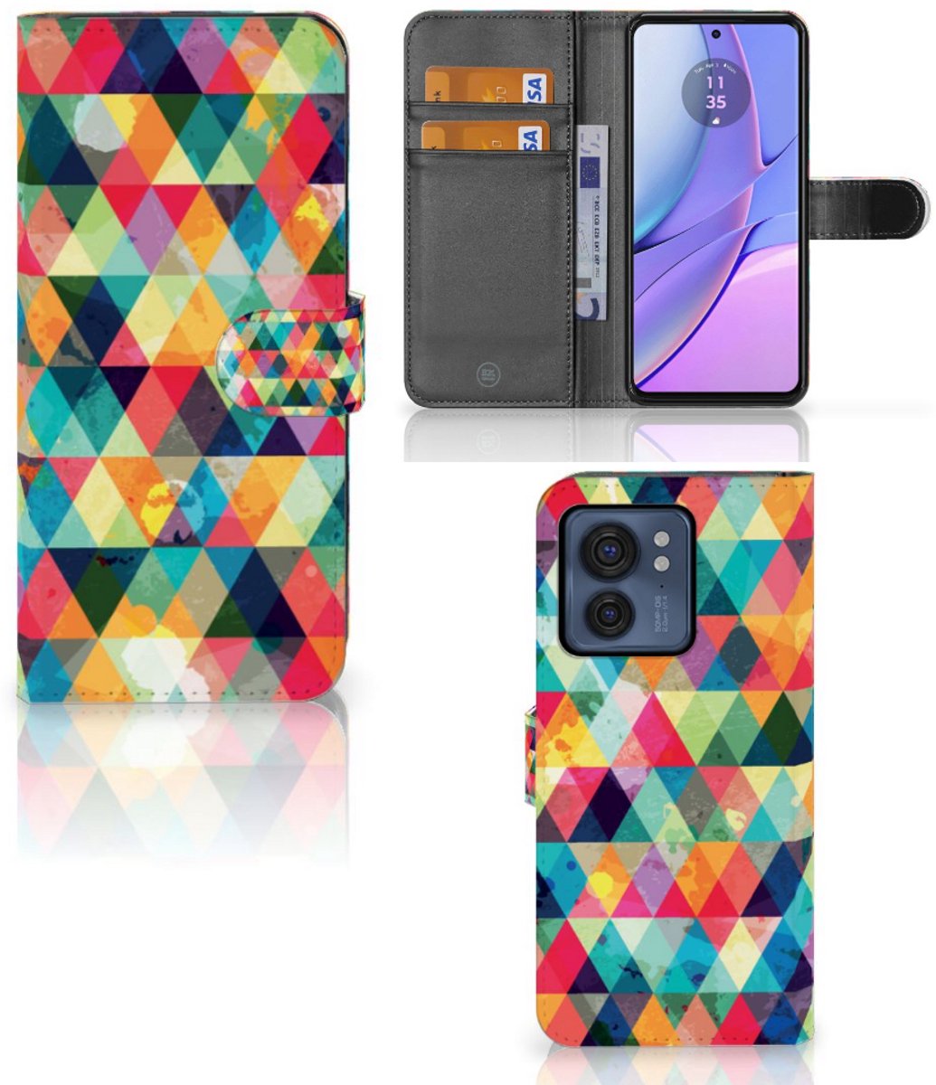 Motorola Edge 40 Telefoon Hoesje Geruit