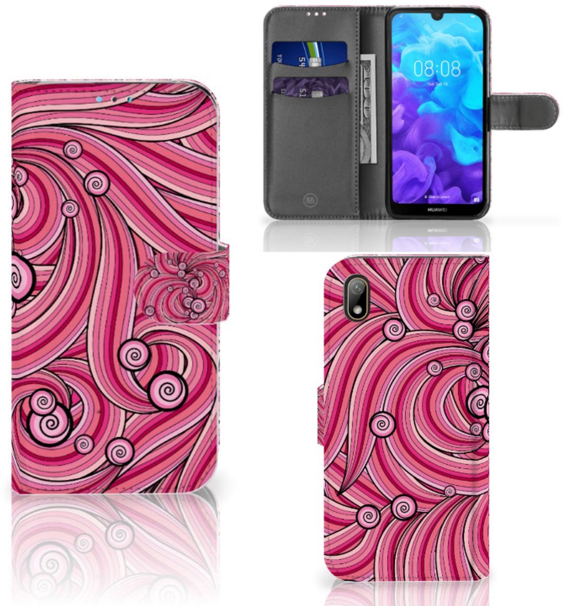 Huawei Y5 (2019) Hoesje Swirl Pink