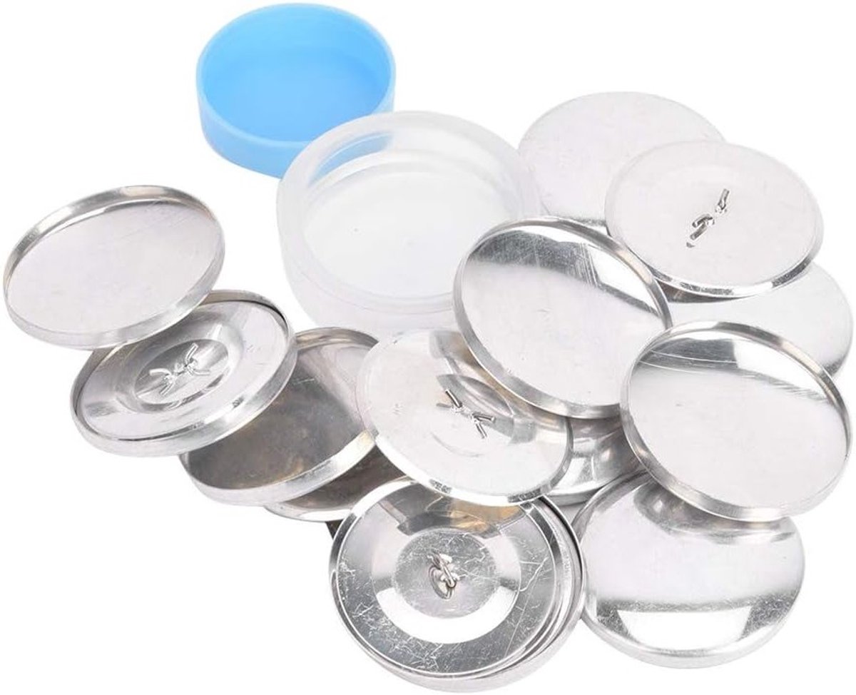 Set van Ronde Snap Knopen voor DIY Naaiprojecten, Inclusief Katoenen Tas en 40mm Knopen voor Handwerk