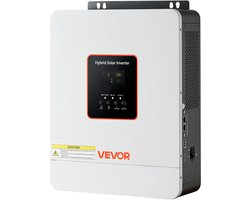 VEVOR 3000w Hybride Omvormer, 24V DC Naar 230V AC, met Geïntegreerde 80A Mppt Zonne-Laadregelaar, Compatibel met Loodzuur- en Lithiumbatterijen, voor Thuis, Campers en Off-Grid Systemen.