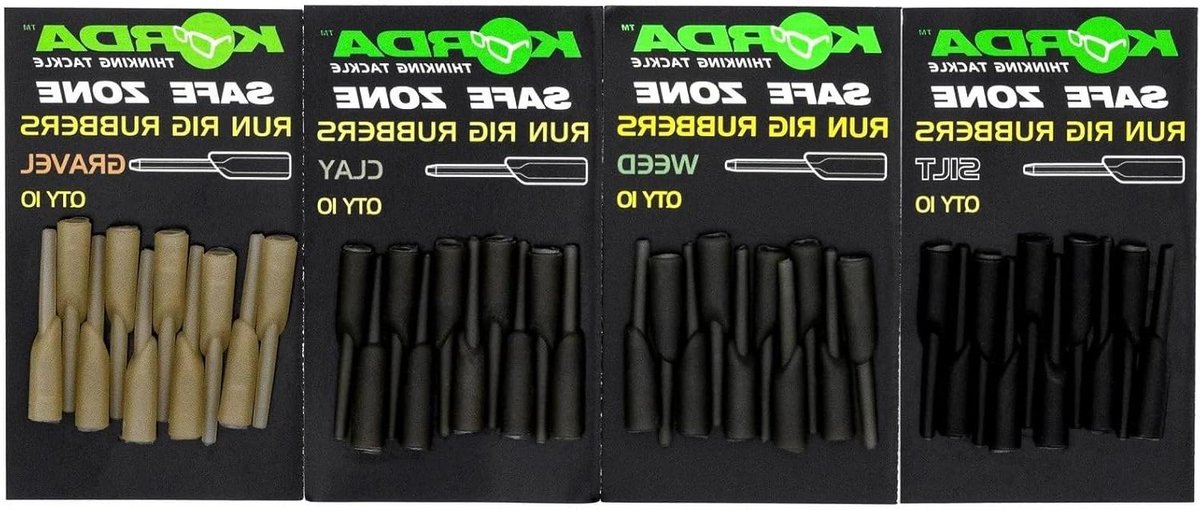 Run Rig Rubber - Loodrubber Cilinder - Vissen met Running Rig - Gehoekte Insteek - 10 stuks - Blauw