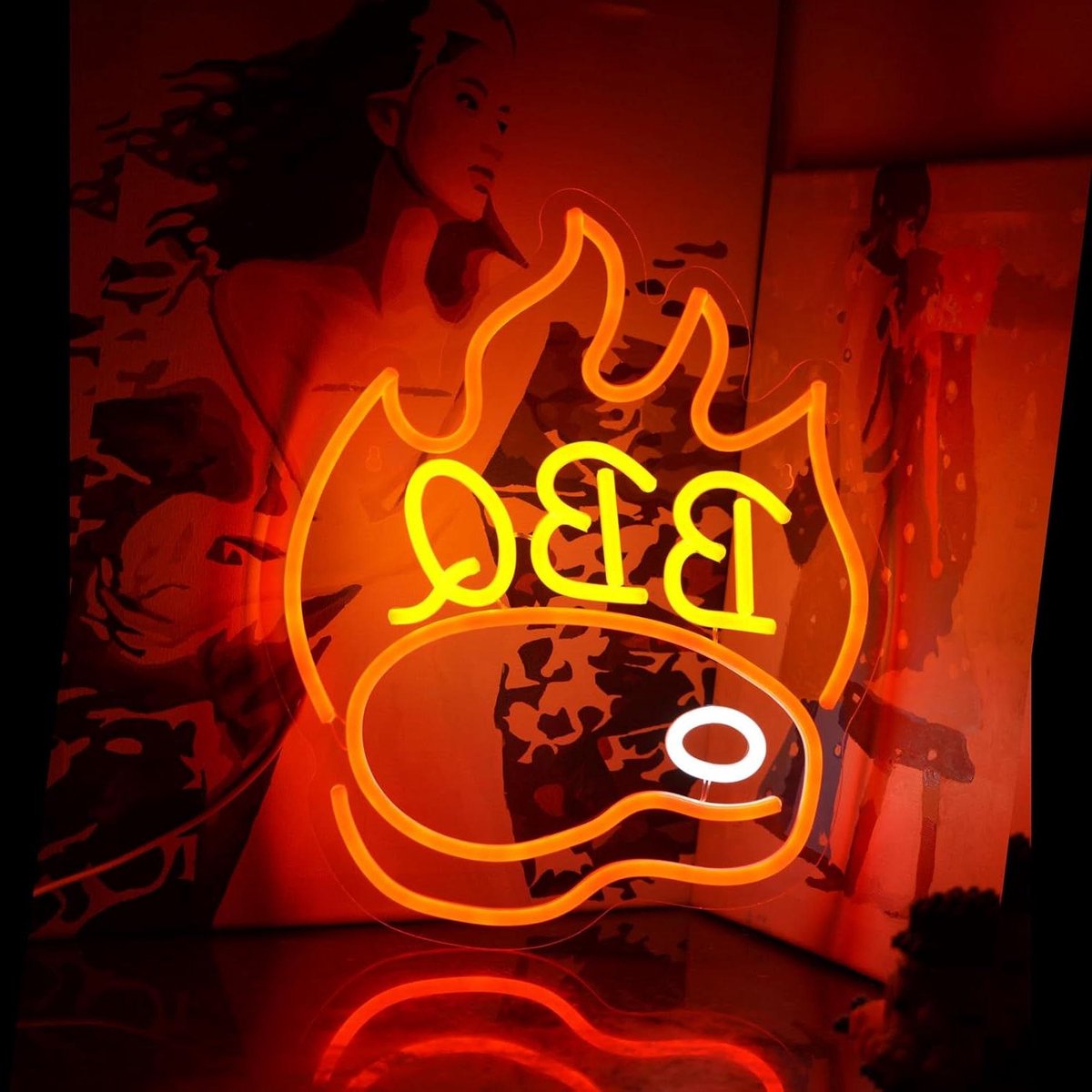 BBQ Neon Bord - Barbecue Verlichting - Feest Decoratie - USB Aangedreven - 376 cm - Meerkleurig