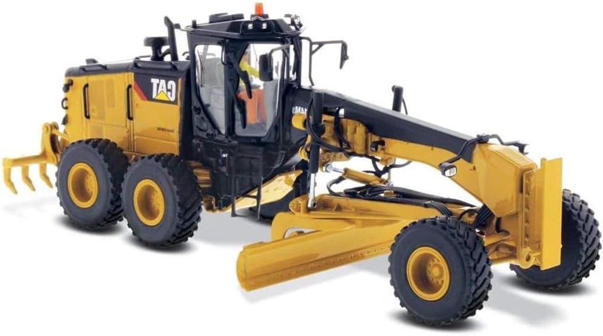 Motor Grader Model - Grader Replica - Verzamelaars Model - Schaalgetrouwe Metalen Replica - Schaal 1:50 - Geel