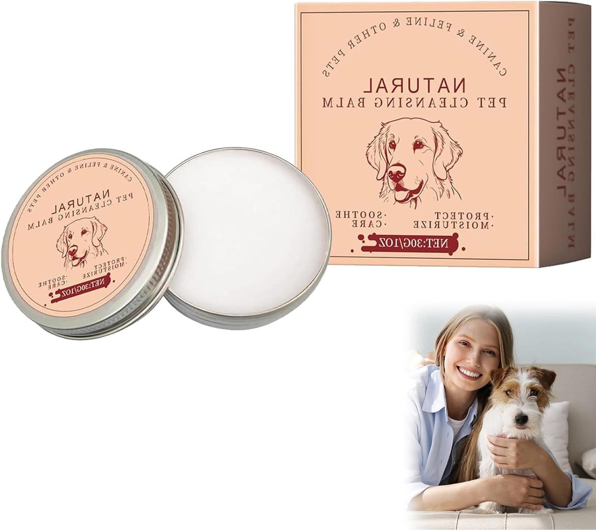 Natuurlijke Oogverzorging voor Honden en Katten, Effectieve Verwijdering van Traanvlekken, Zachte Anti-Traan Balsem, 30g