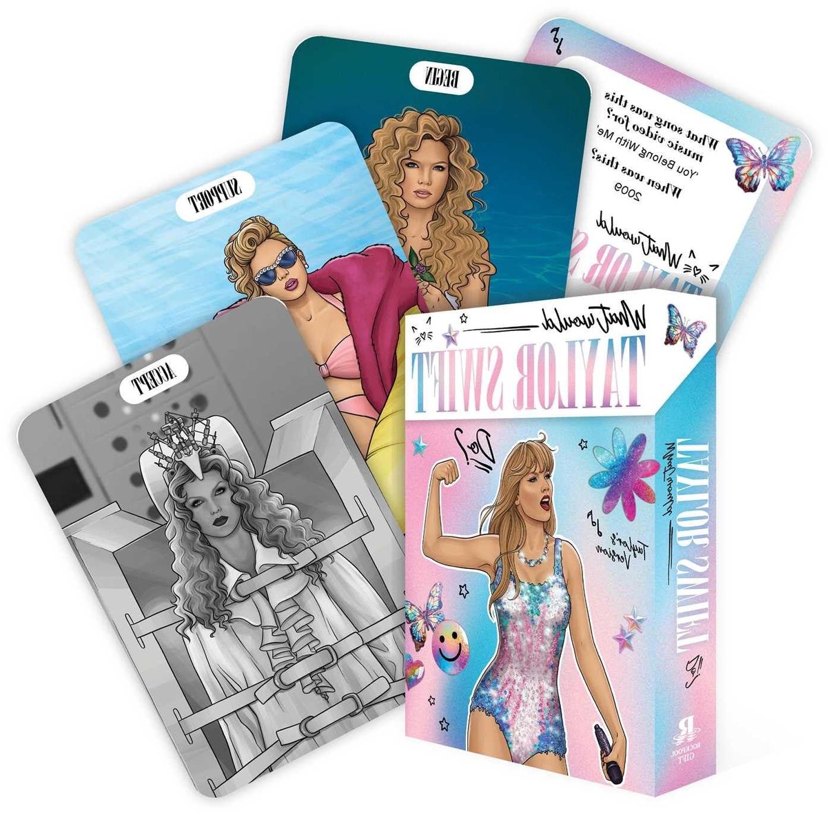 Taylor Swift Kaarten - Inspiratiekaarten Wijsheid - Dagelijkse Inspiratie - 24 Geïllustreerde Kaarten - 7.8 x 2.03 x 11.3 cm