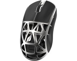 ATTACK SHARK PixArt PAW3950, 8K draadloze muis, 48 g superlicht, verstelbare DPI 42000, BT/2.4G/bekabelde gamingmuis - grijs