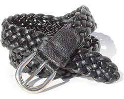 glomy * Braided belt for women and girls, hand-woven belt for trousers or over dress made of half leather