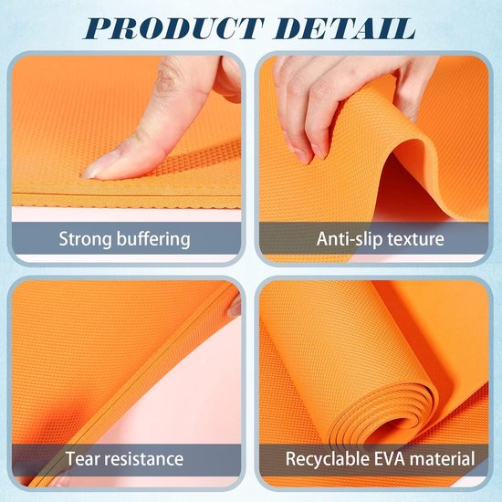 Yoga Mats - Gymnastiekmatten Oefenmatten - Fitness Oefeningen Thuis - Antislip Textuur - 172cm x 61cm x 4mm - Meerdere Kleuren — afbeelding 2