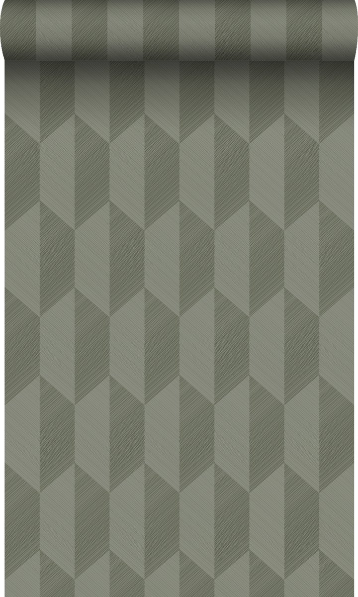 Origin Wallcoverings behang 3D-motief donkergroen - 50 x 900 cm - 348036