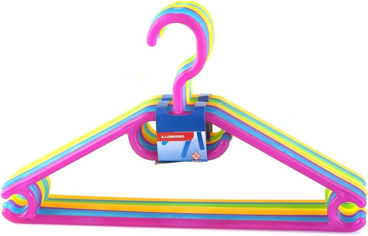 Kledinghangers Set - Garderobe Hangers - Kleding Opbergen - Compact Model - 34 cm - Wit