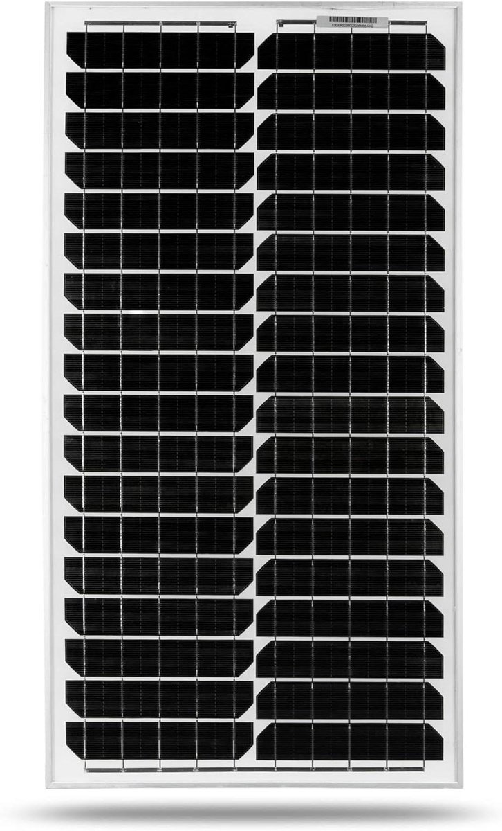 Zonnepaneel Monokristallijn - Zonnecel PV Paneel - Energie Opwekken - Hoge Energieopbrengst - 640 x 350 mm - Zwart